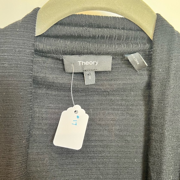 Theory Open Front Lightweight Ribbed Cardigan (Small) - Picture 3 of 3